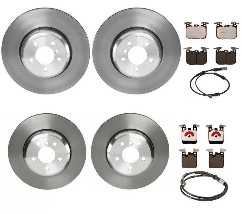 Brembo Brake Pads and Rotors Kit - Front and Rear (370mm/345mm) (Ceramic)